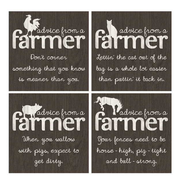 Coaster 4" Advice Farmer Set