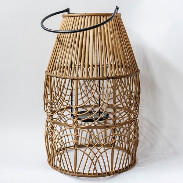 Bamboo Wicker Lantern Large