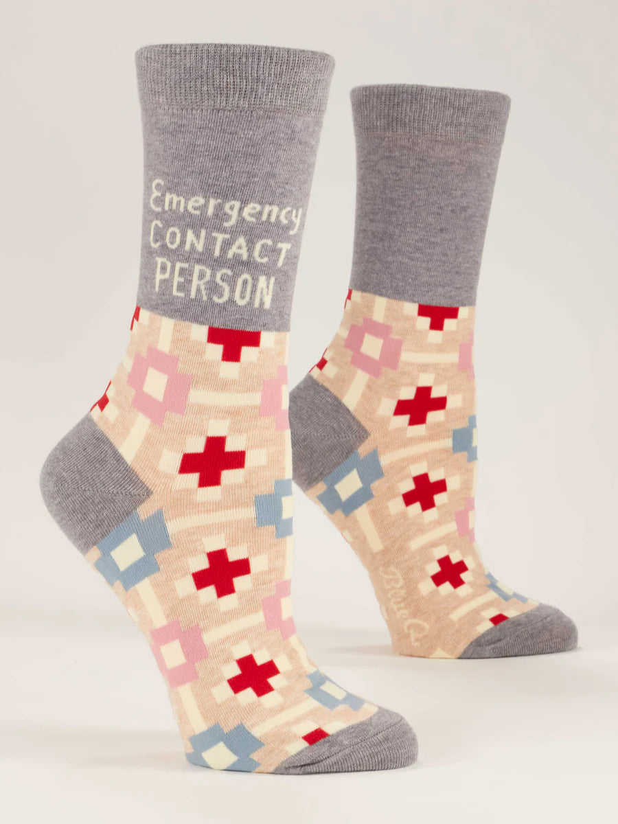 Women's Crew Sock Blue Q, Assorted Styles
