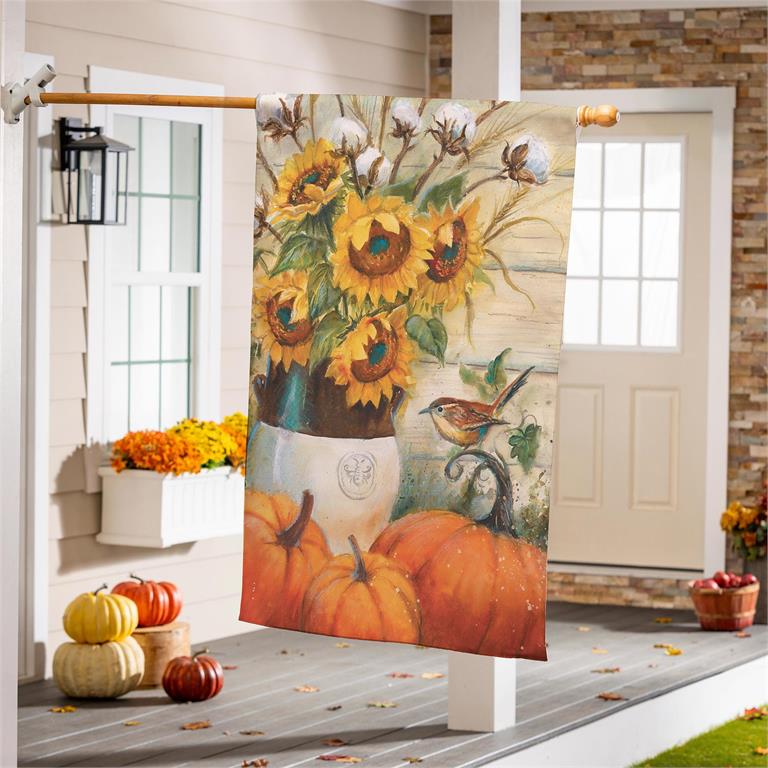 Cotton & Sunflowers, Suede House Flag