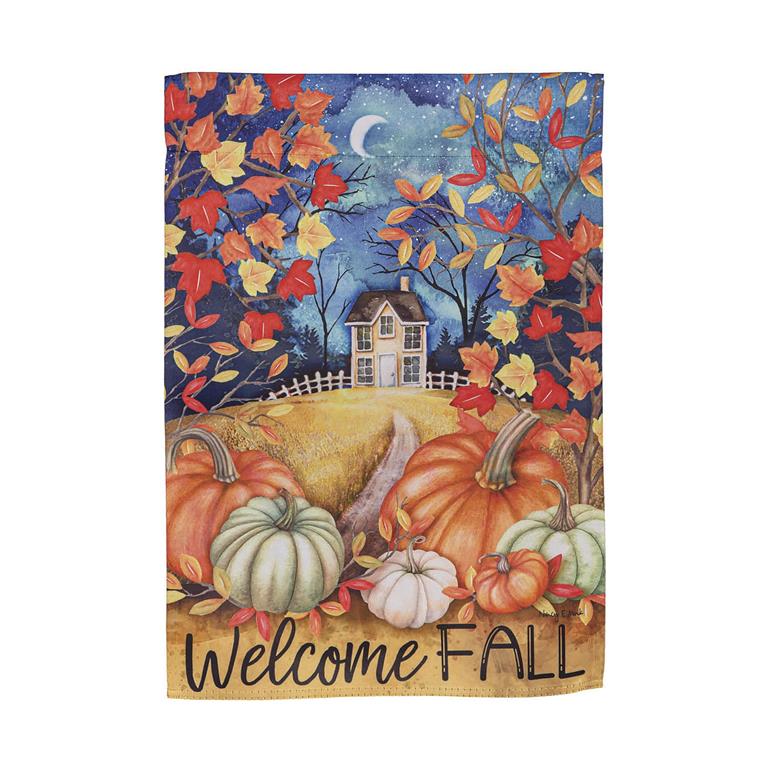 Alive in Fall, Suede Garden Flag