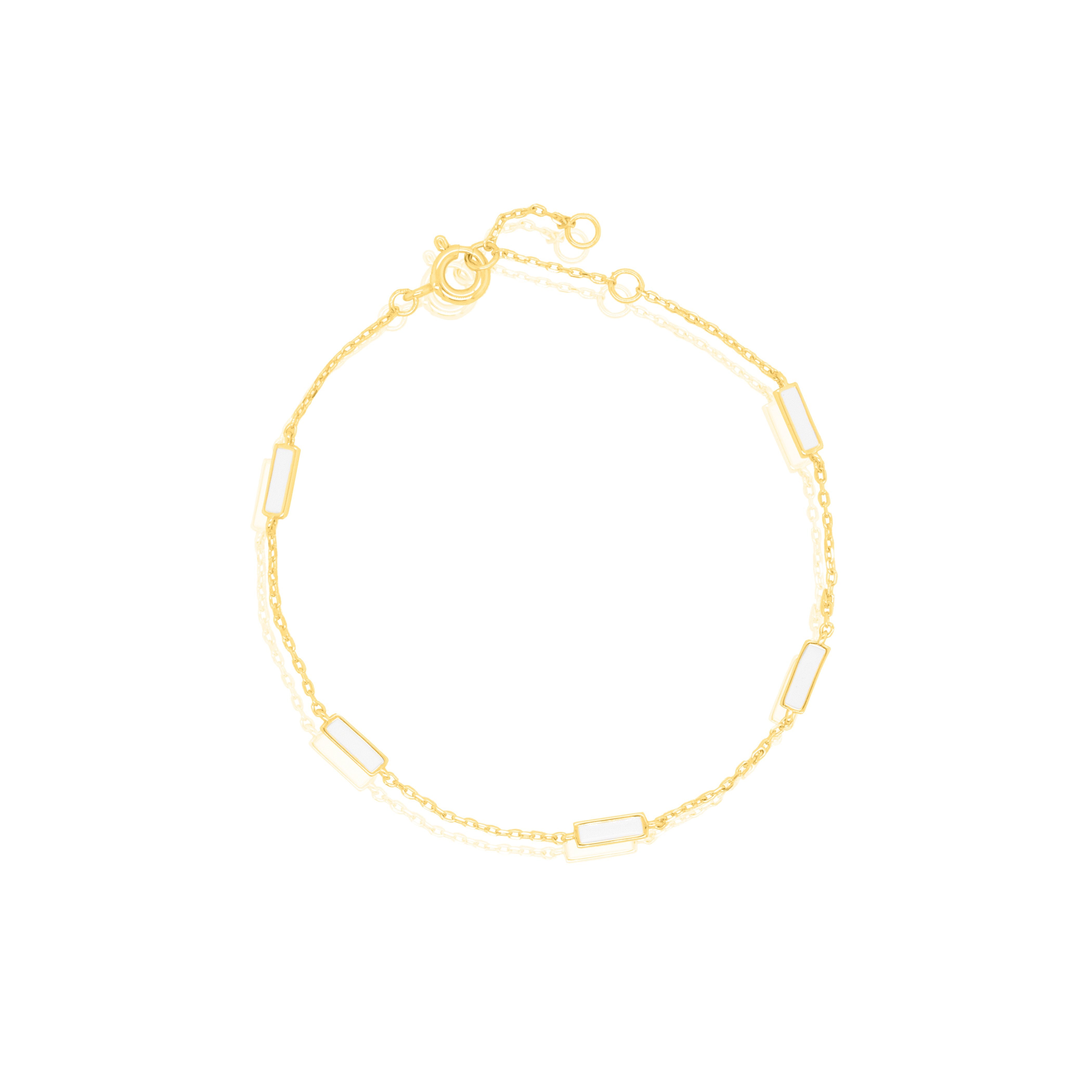 Sterling Silver Gold Vermeil Enamel Station Bracelet, Assorted Colours