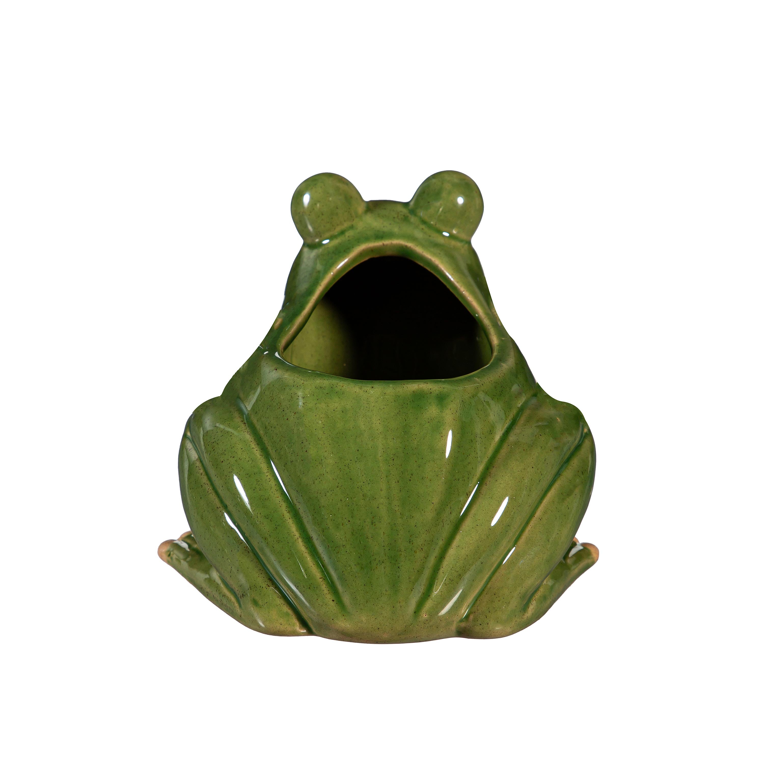 Pollinator Garden Planter, Ceramic, Frog