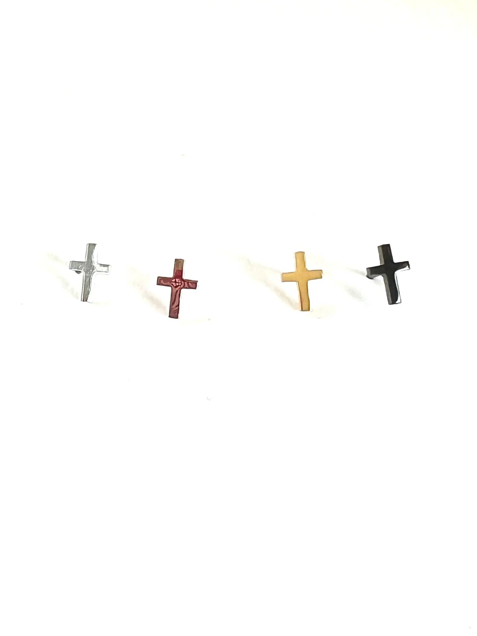 Cross Earrings, Stainless Steel