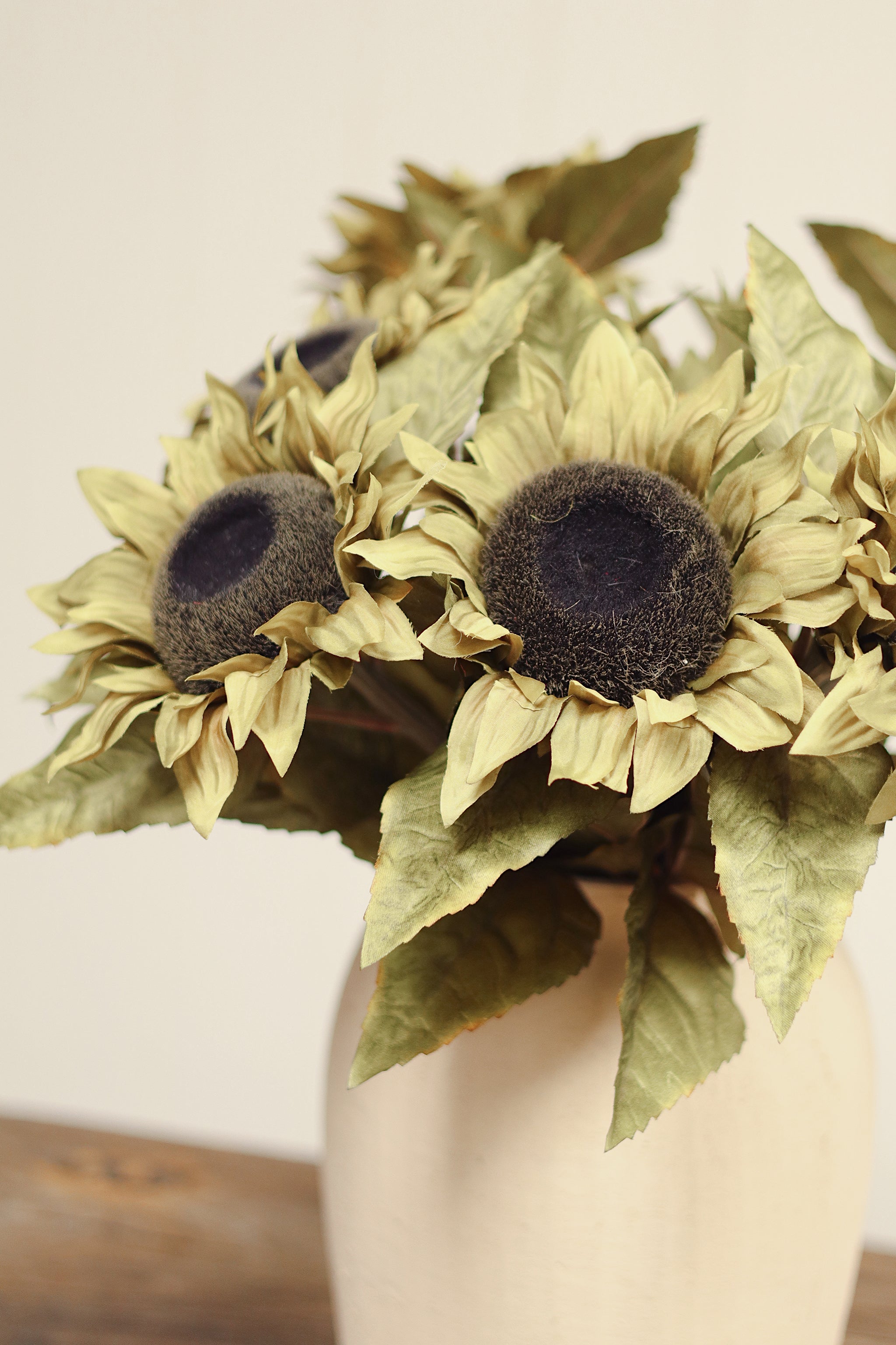 Harvest Sunflower Stem, Vintage Yellow