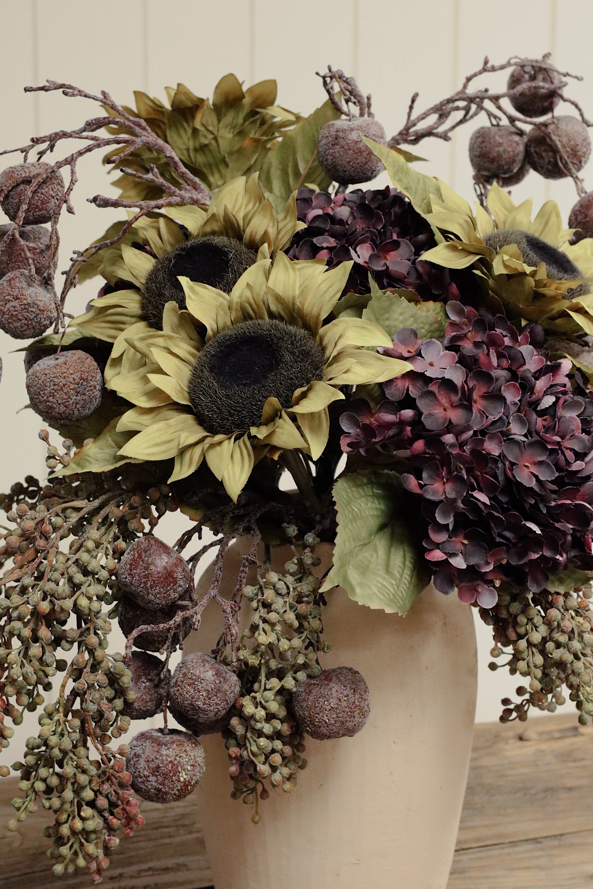 Harvest Sunflower Stem, Vintage Yellow