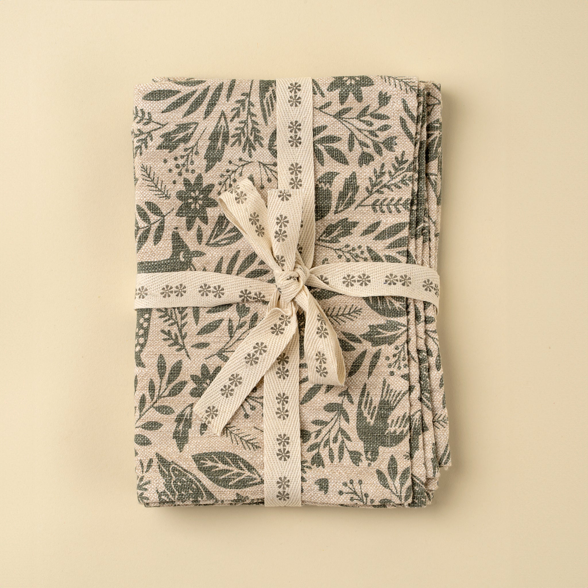 Wildwood Tea Towels S/2, Forest Green
