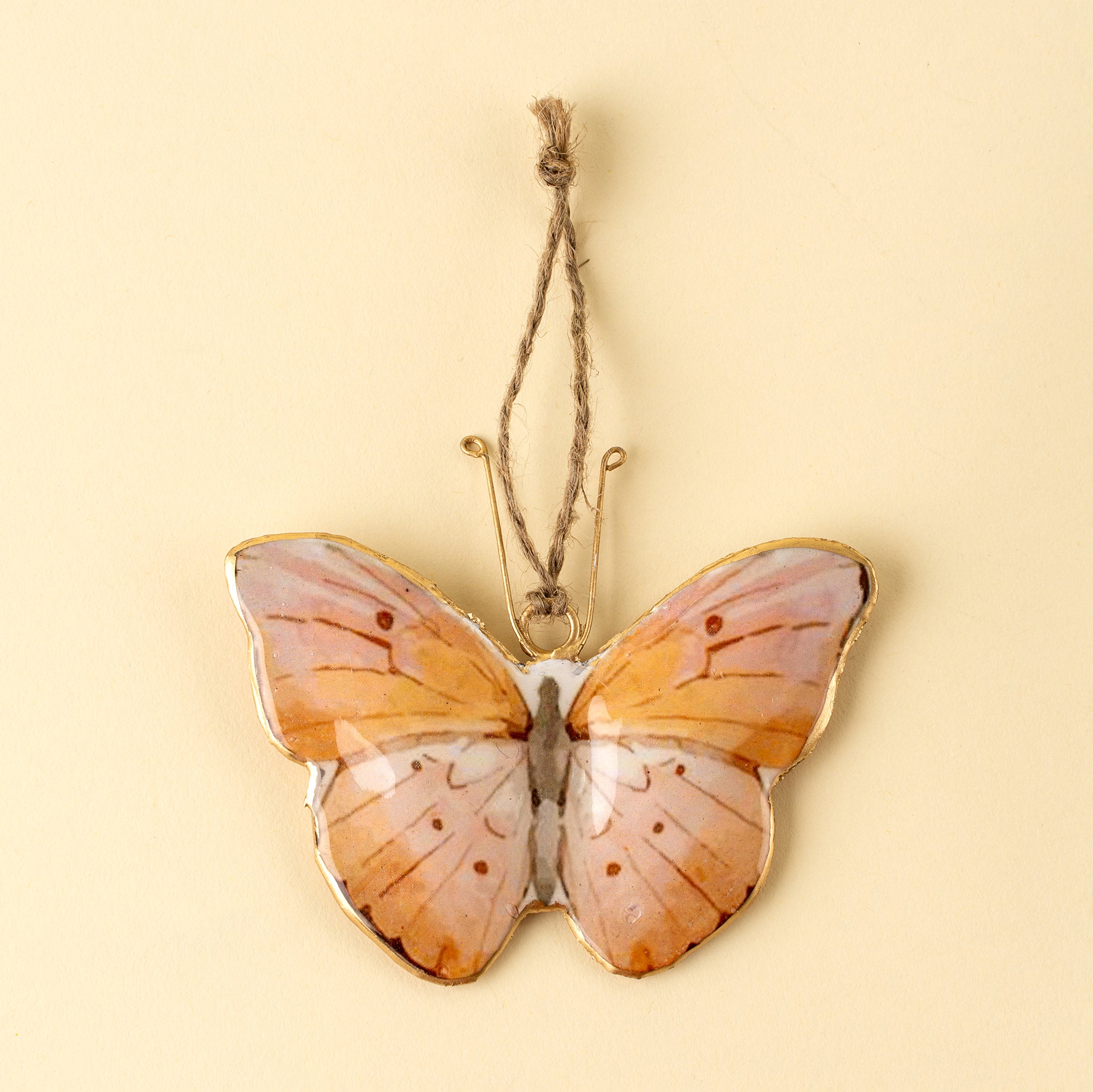 Keepsake Iron Holiday Ornament, Pink Butterfly