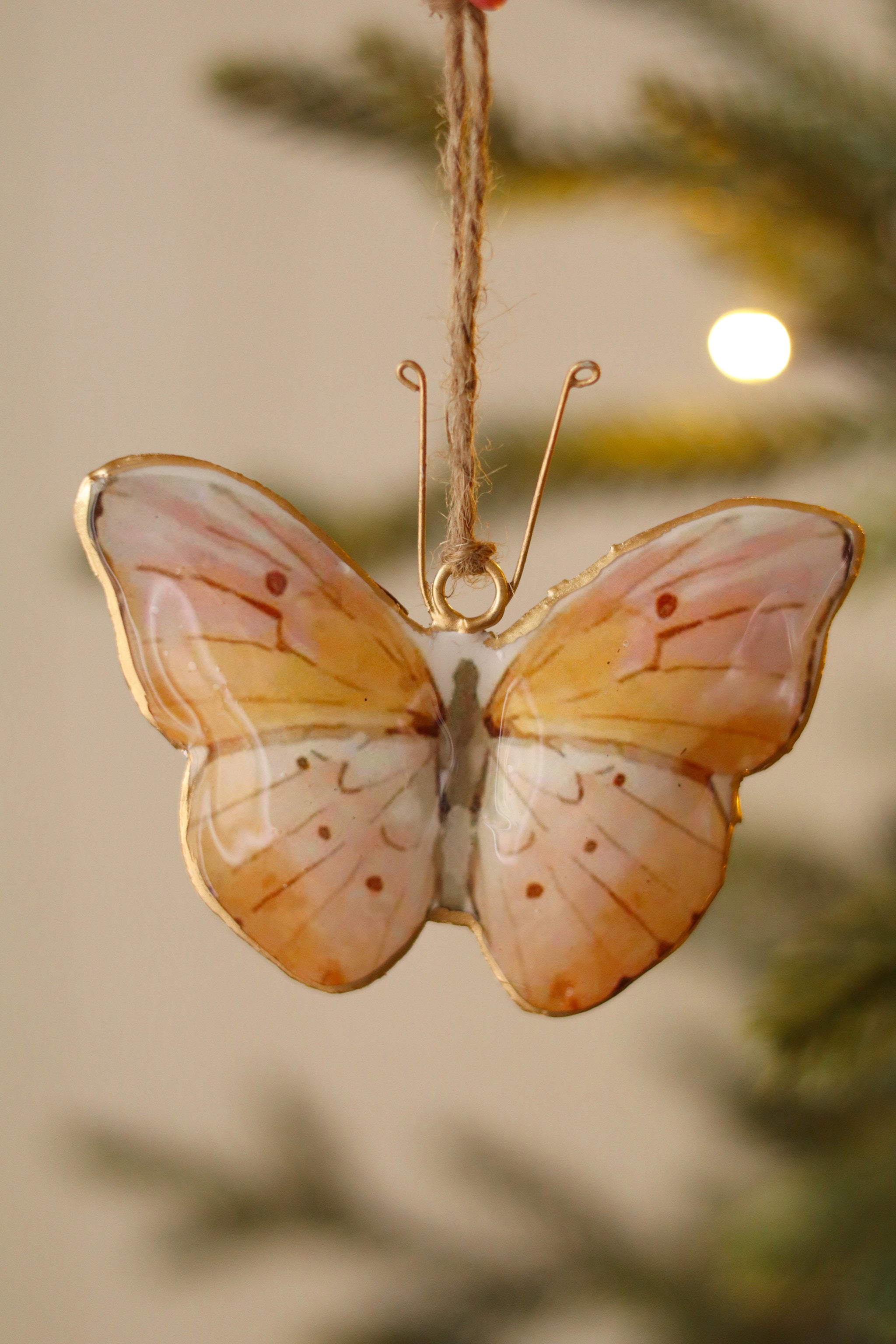 Keepsake Iron Holiday Ornament, Pink Butterfly