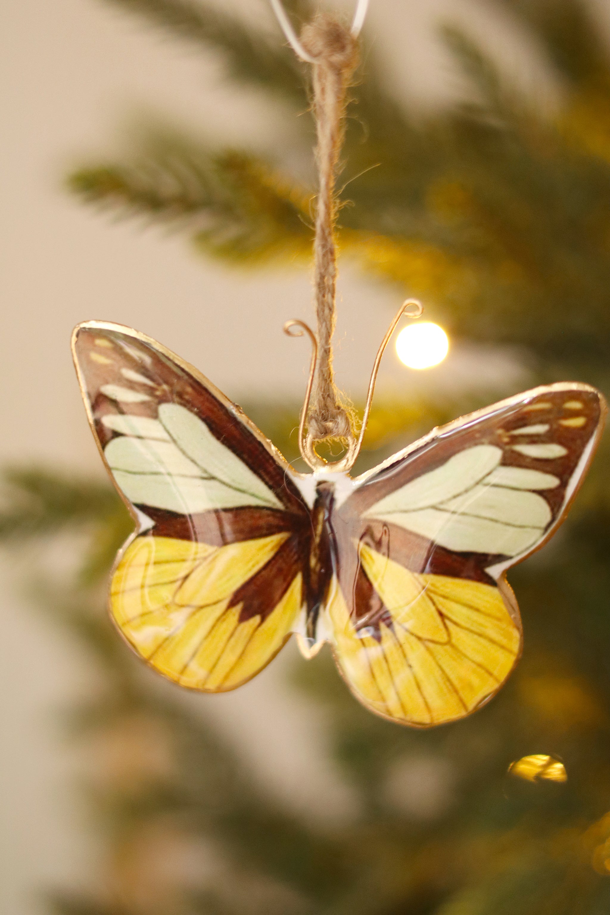 Keepsake Iron Holiday Ornament, Amber Butterfly