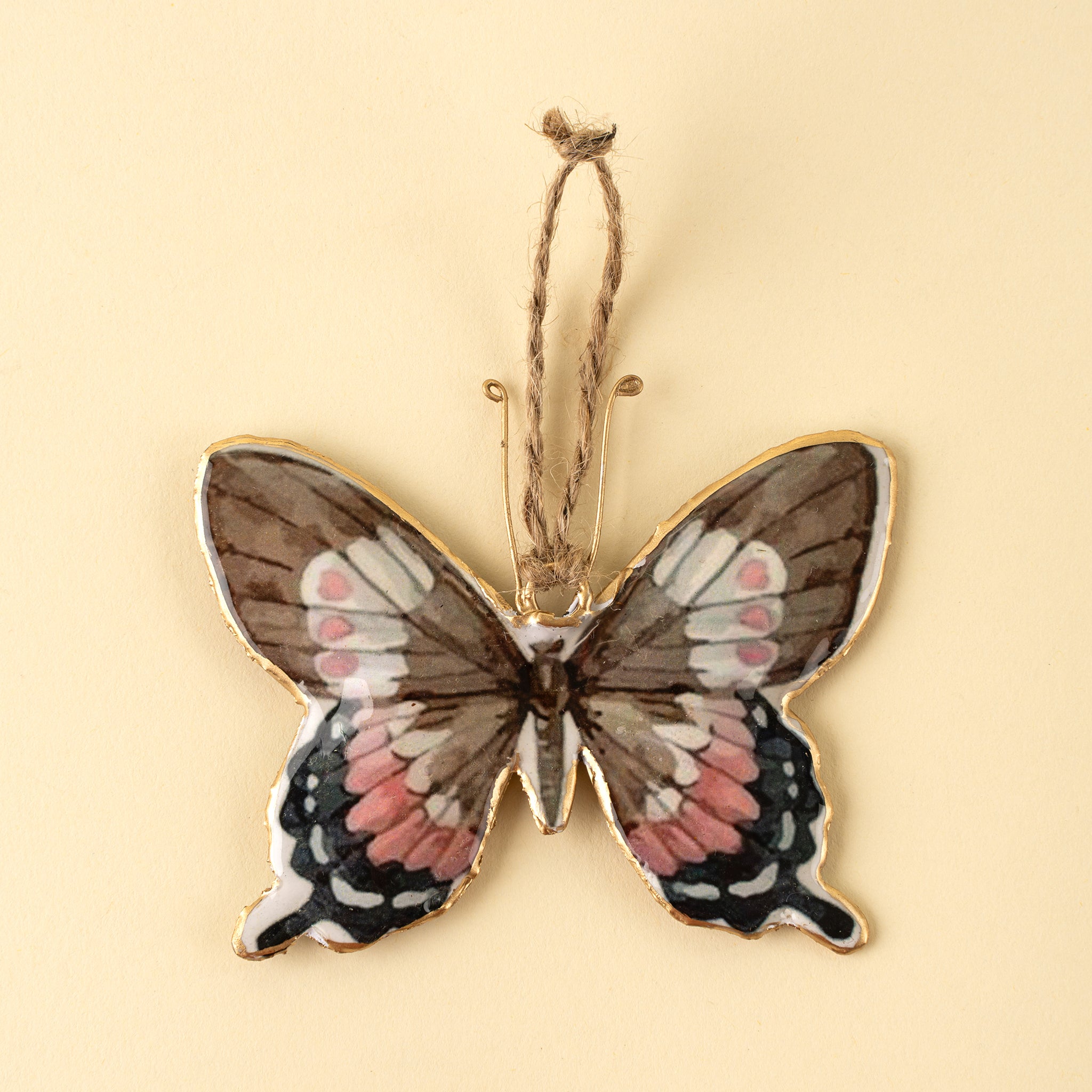 Keepsake Iron Holiday Ornament, Grey Butterfly