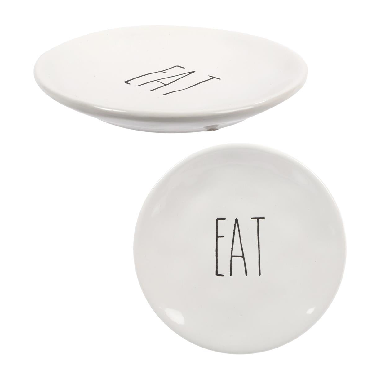 Farmhouse Modern Ceramic Side Plate, "Eat"