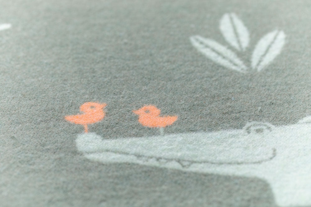 Baby Blanket JUWEL – Crocodiles All Over, Green 90x70cm