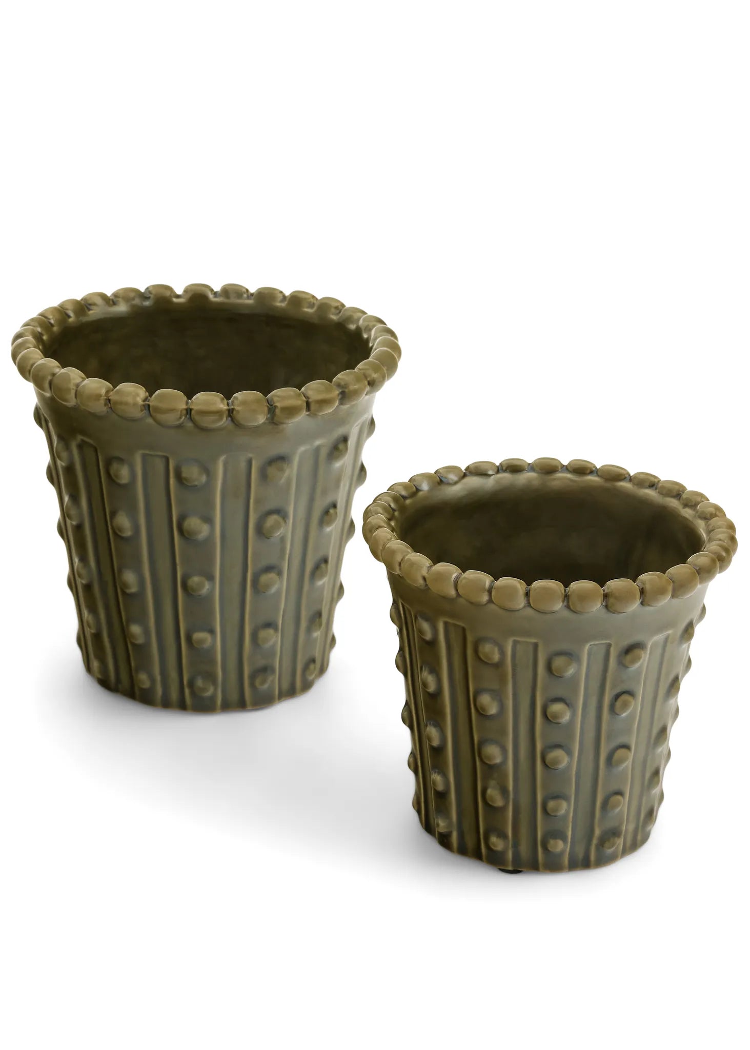 Large Embossed Buble Juniper Stoneware Planter