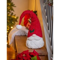 Fabric Gnome with Red Hat Table Decor