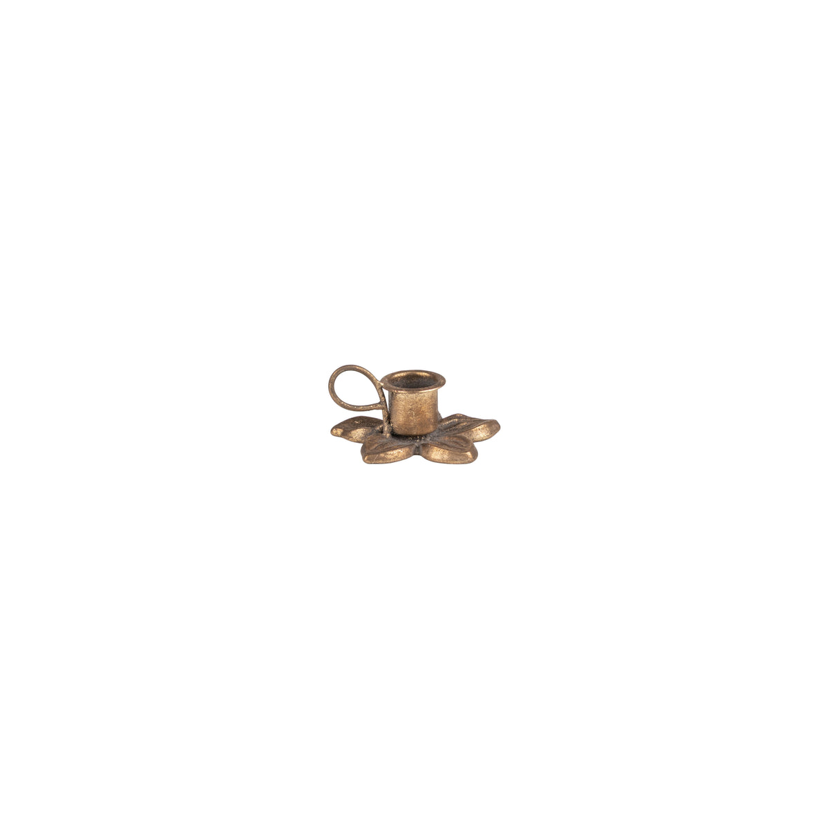Cast Iron Taper Holder, Gold Leaf