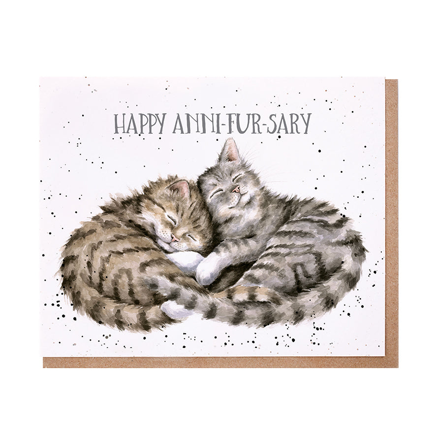 Anniversary 'Happy AnniFurSary' Cat Single Card