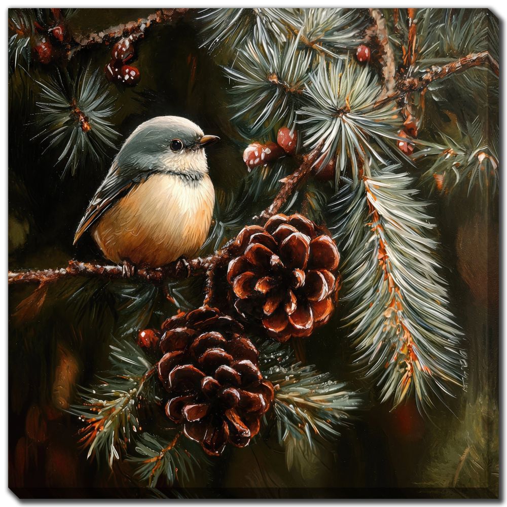 Winter Watcher II, 16x16 Canvas