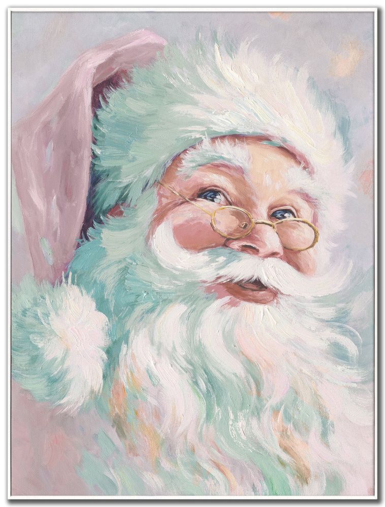Pastel Claus, 18x24 Canvas, Framed