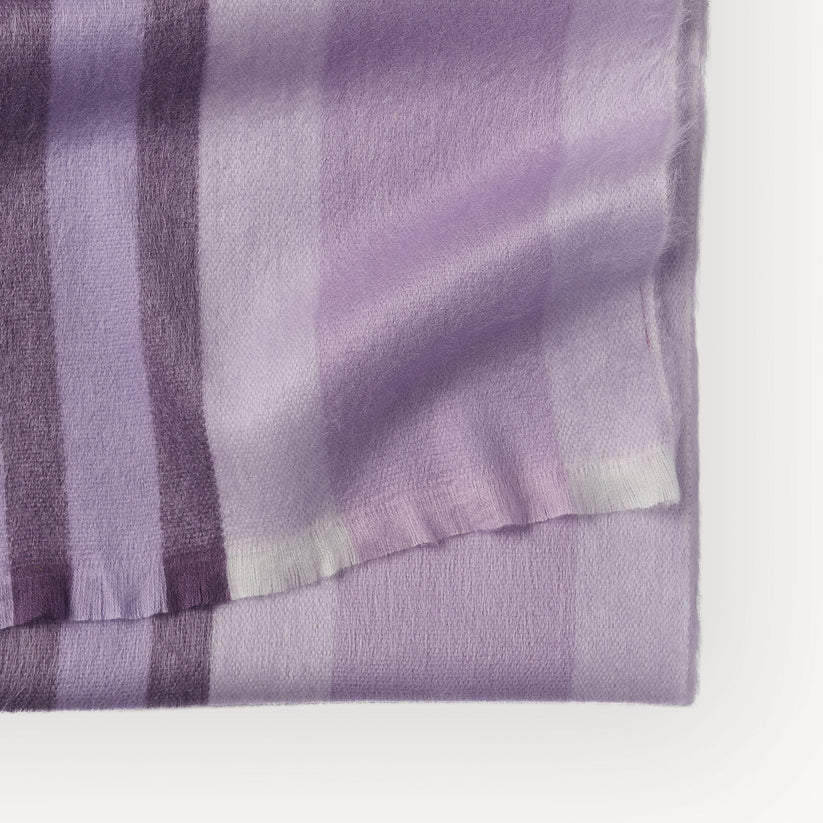 Striped Alpaca Seamless Scarf