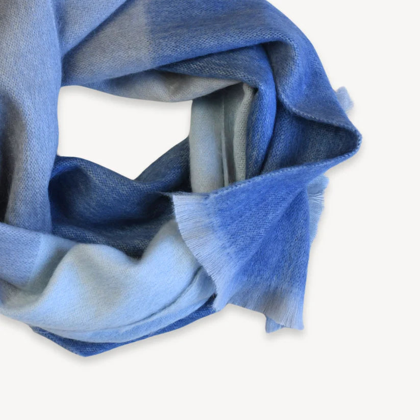 Alpaca Seamless Block Scarf, Rain