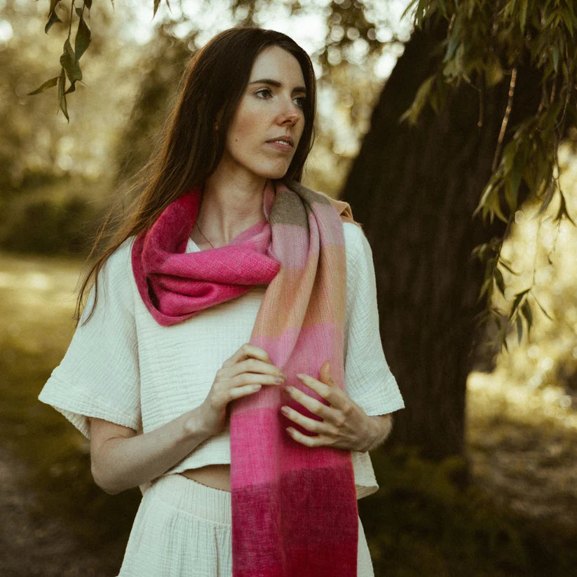 Jewel Mood Alpaca Seamless Scarf