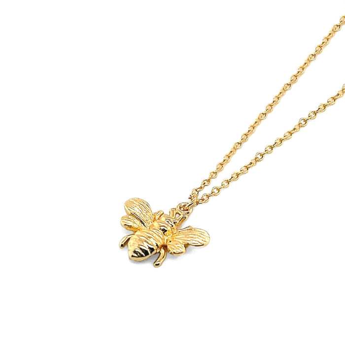 Sterling Silver Gold Plated Bumble Bee Necklace