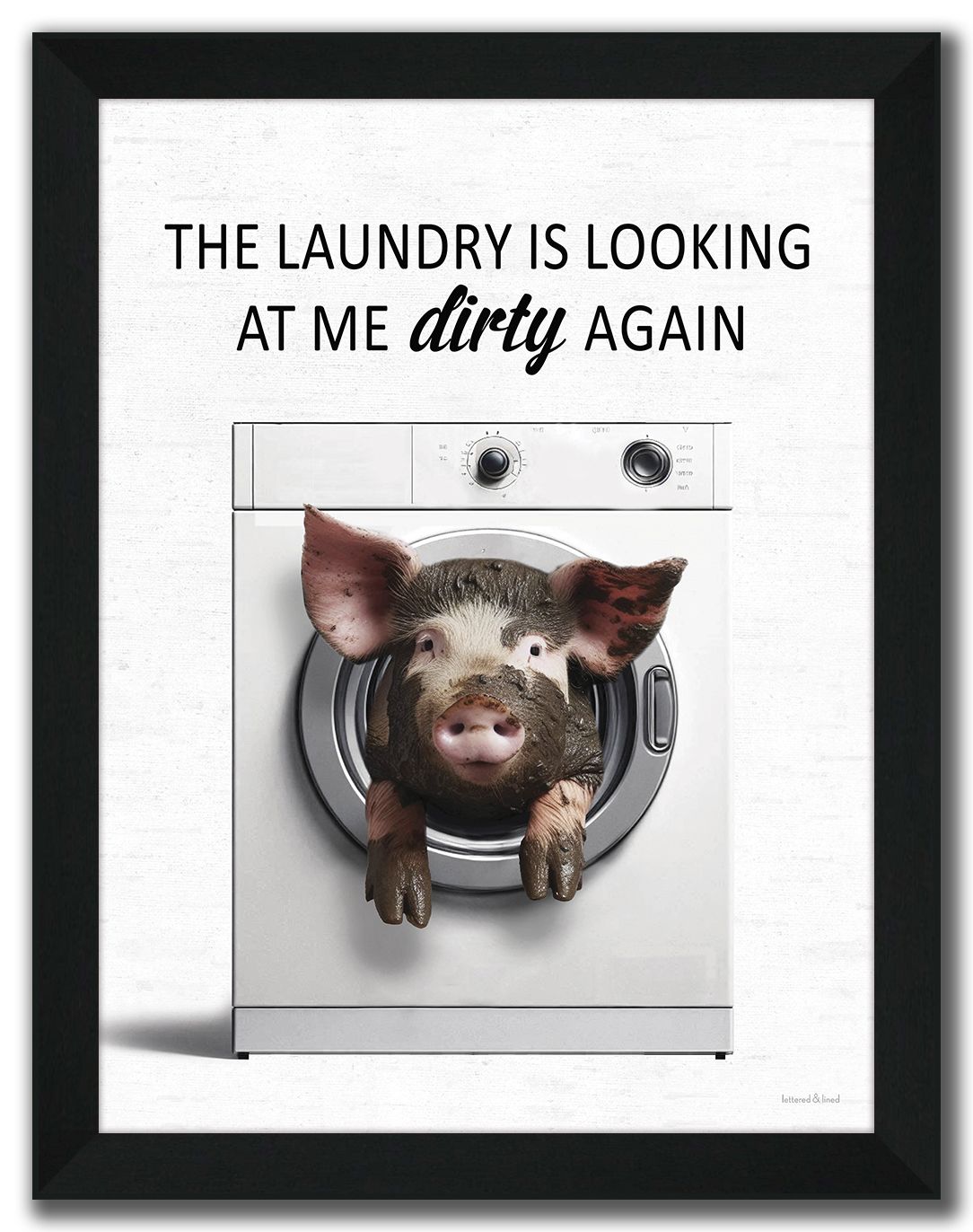 Dirty Pig 12x16, Framed