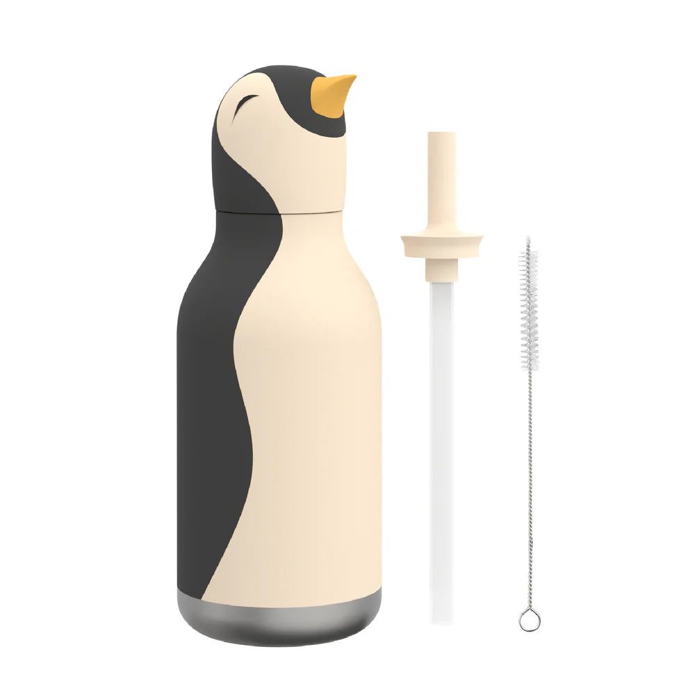 Arlo Penguin Bestie Bottle, Insulated Stainless Steel Water Bottle