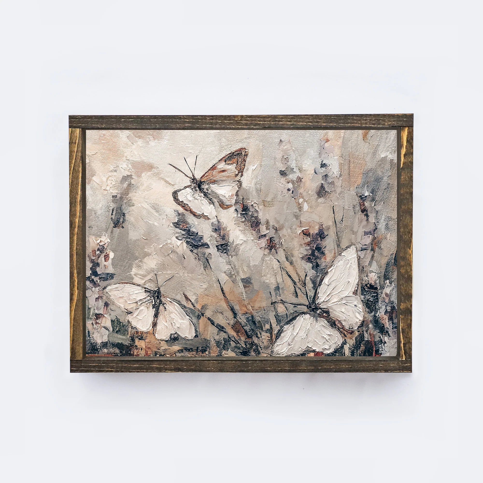 Vintage Print Framed | Butterflies 1, 8.5x7"