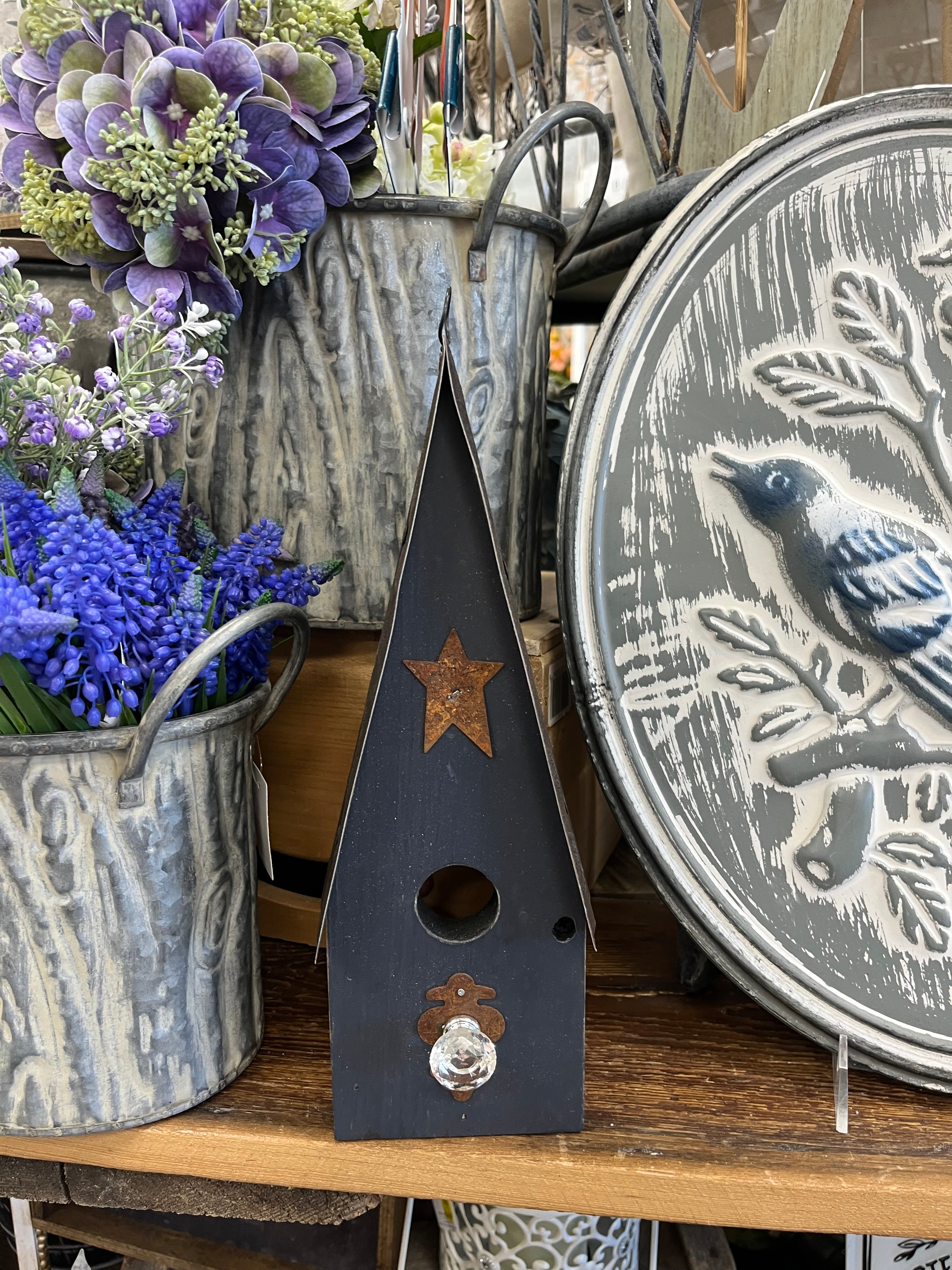 Handmade Birdhouse - The Mini, Charcoal