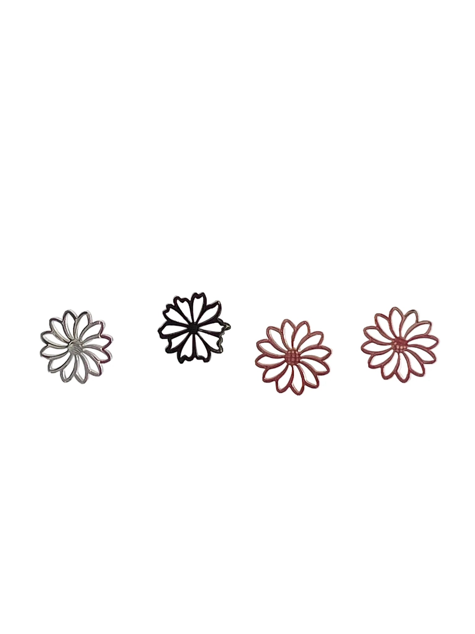 Flower Earrings, Stainless Steel