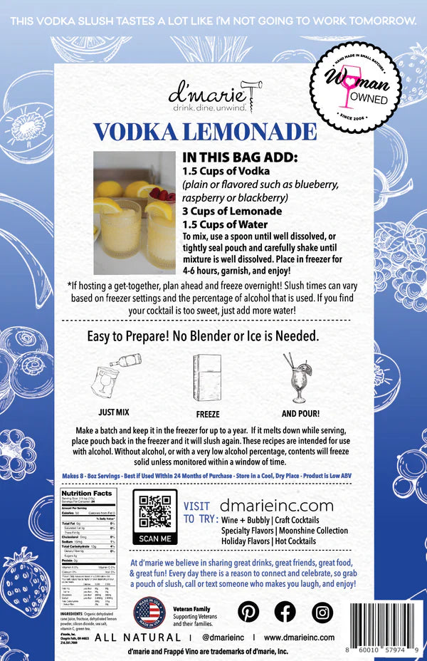 Vodka Lemonade - Craft Cocktail Slushie Mix