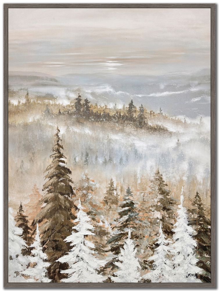 Pines at Dawn, 36x48 Canvas, Framed