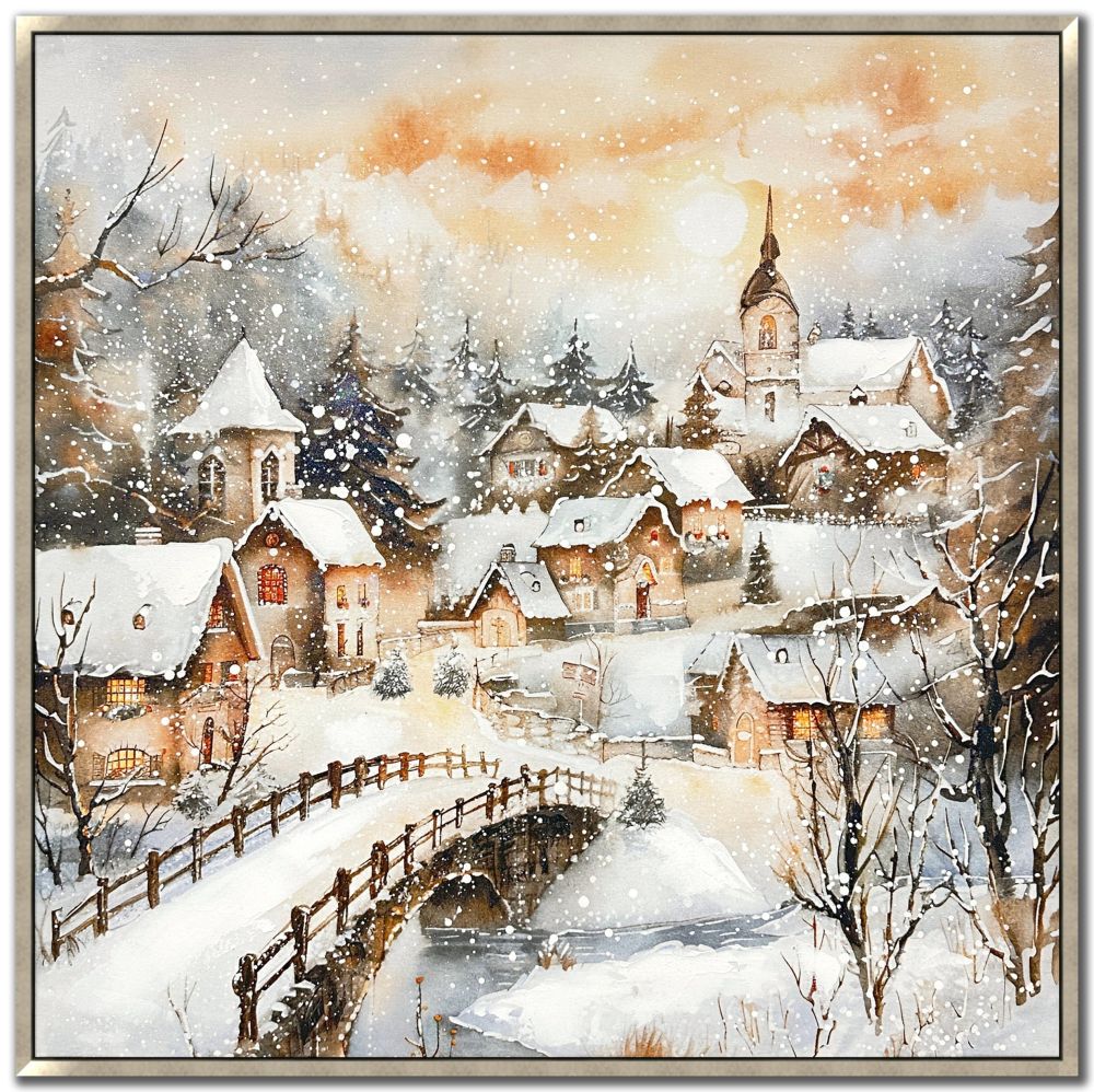 Home for the Holidays, 24x24 Canvas, Framed