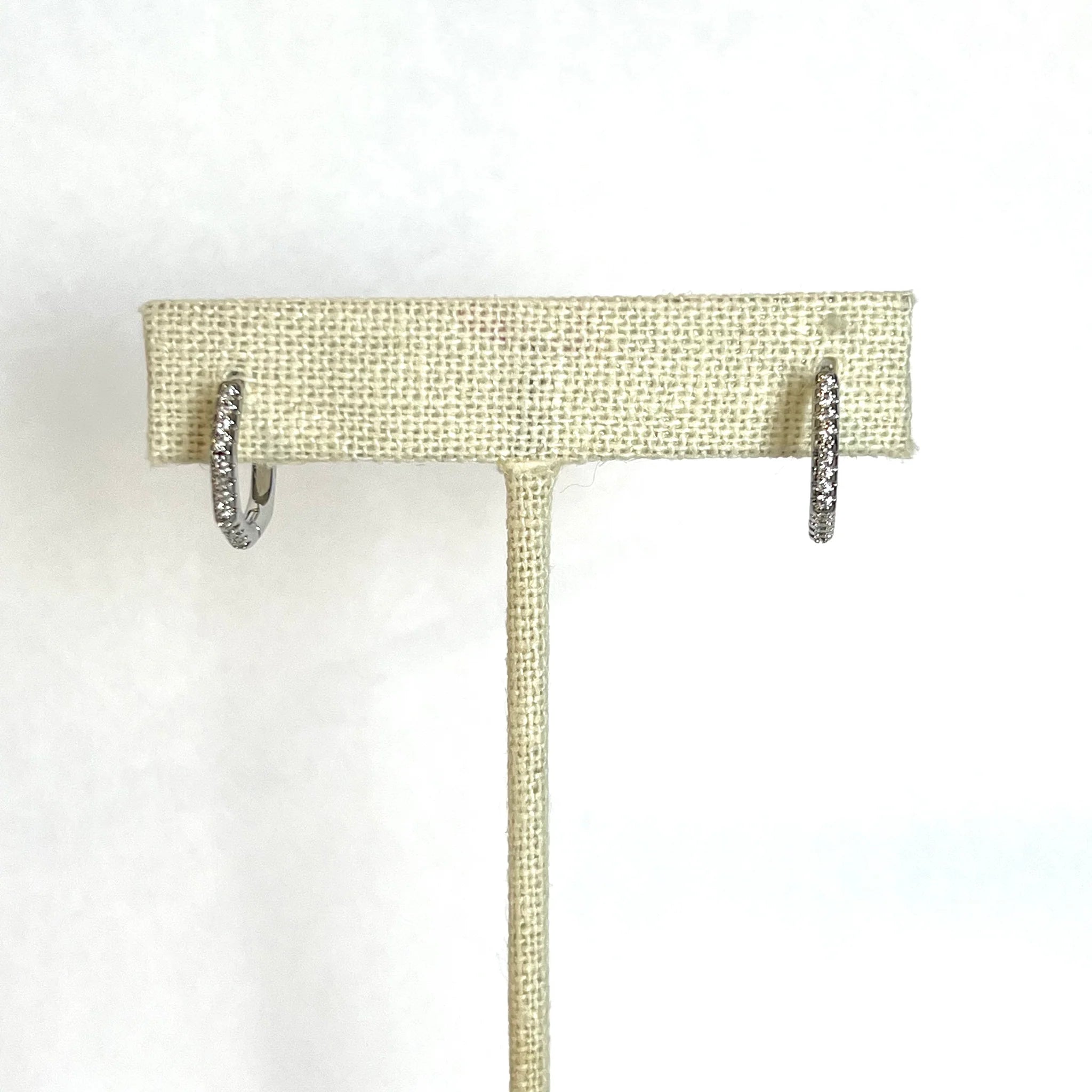 Sparkle Hexagon Hoop Earrings, Stainless Steel