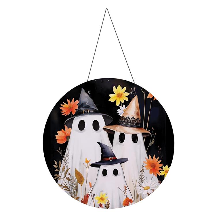 Halloween Ghost Family, PVC 16" Door Decor