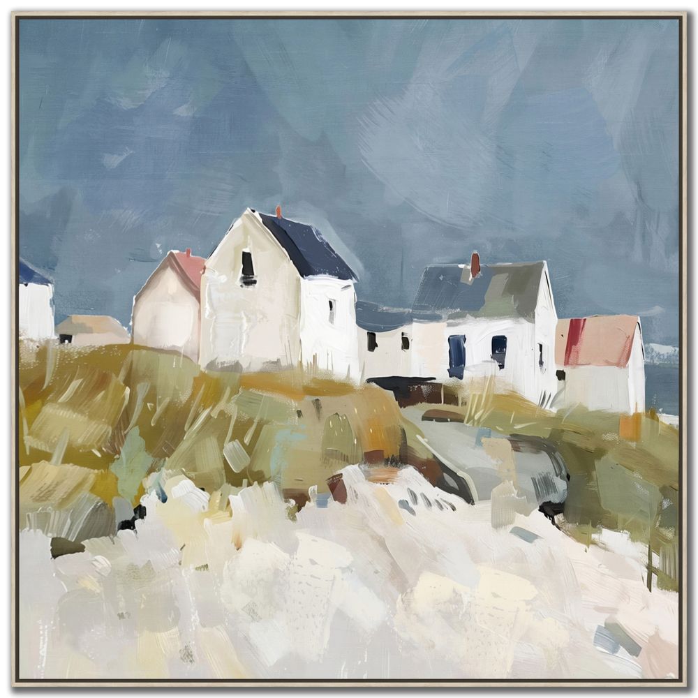 Seaside Cottages I, 32x32 (Framed)