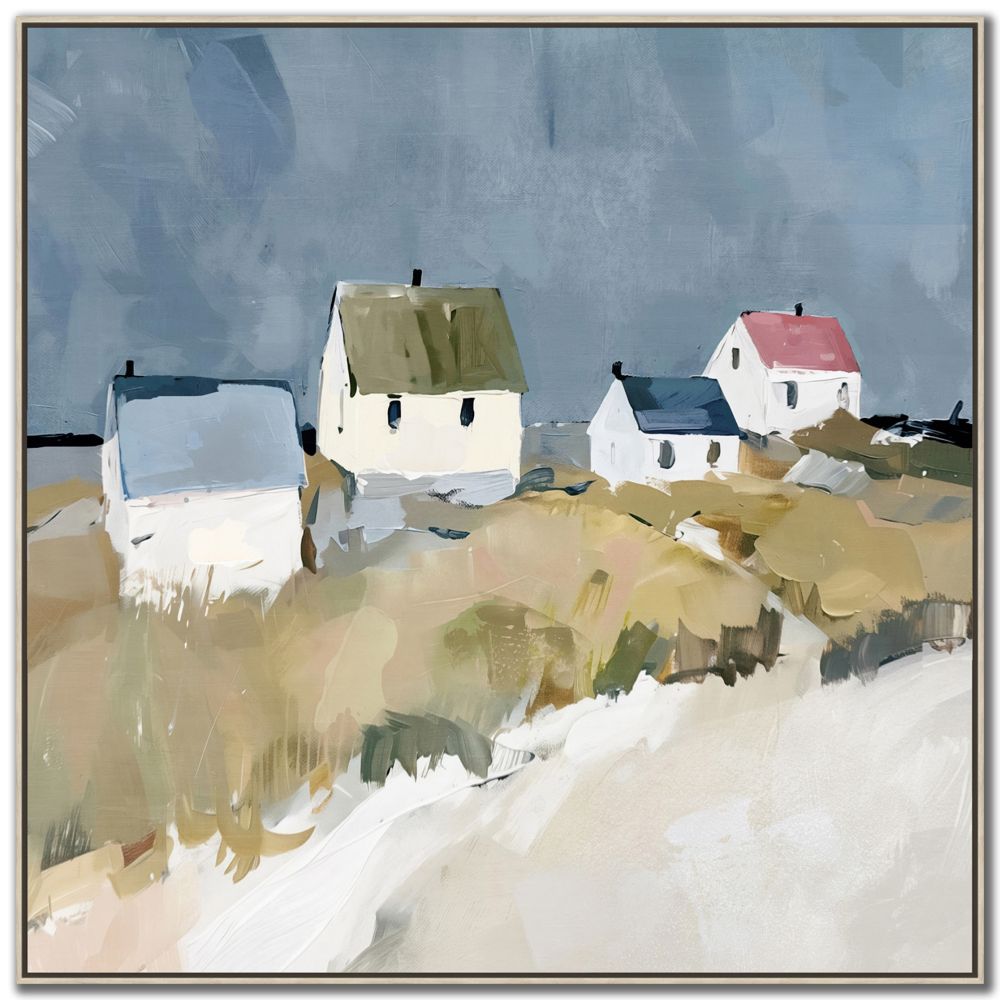 Seaside Cottages II, 32x32 (Framed)
