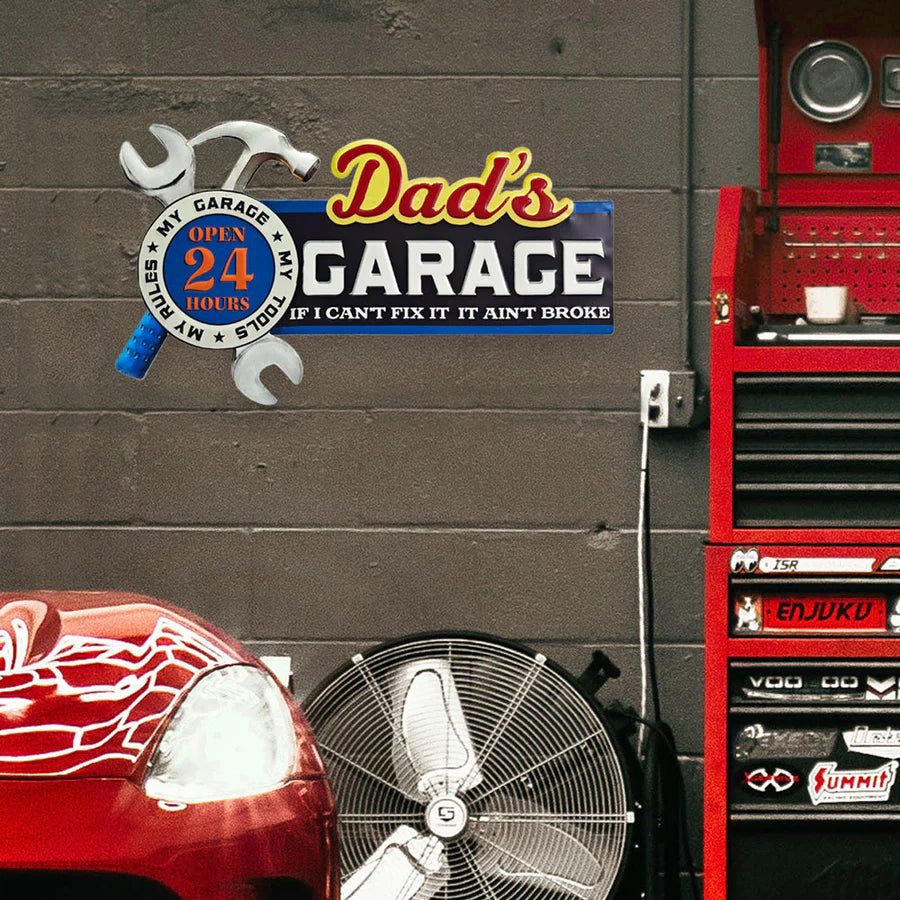 Dad's 24hr Garage Tin Sign