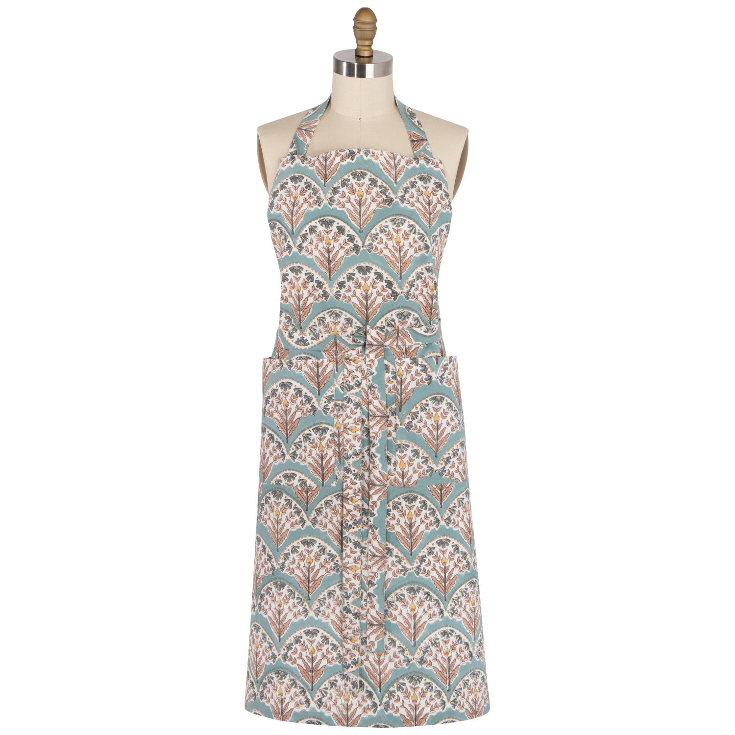 Bouquet Block Print Apron