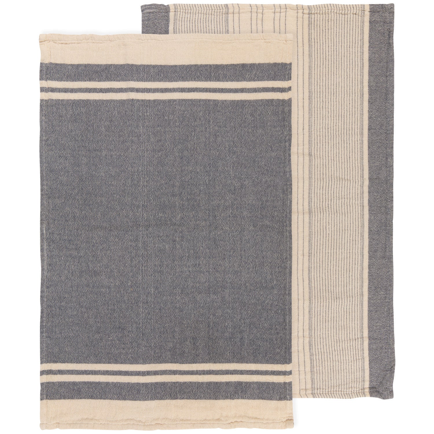 Linea Midnight Blue Woven Dishtowels Set of 2