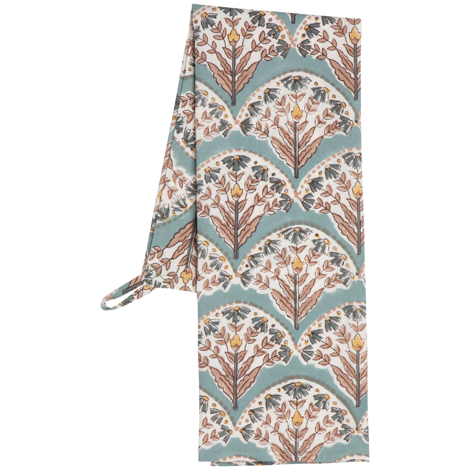 Bouquet Block Print Dishtowel