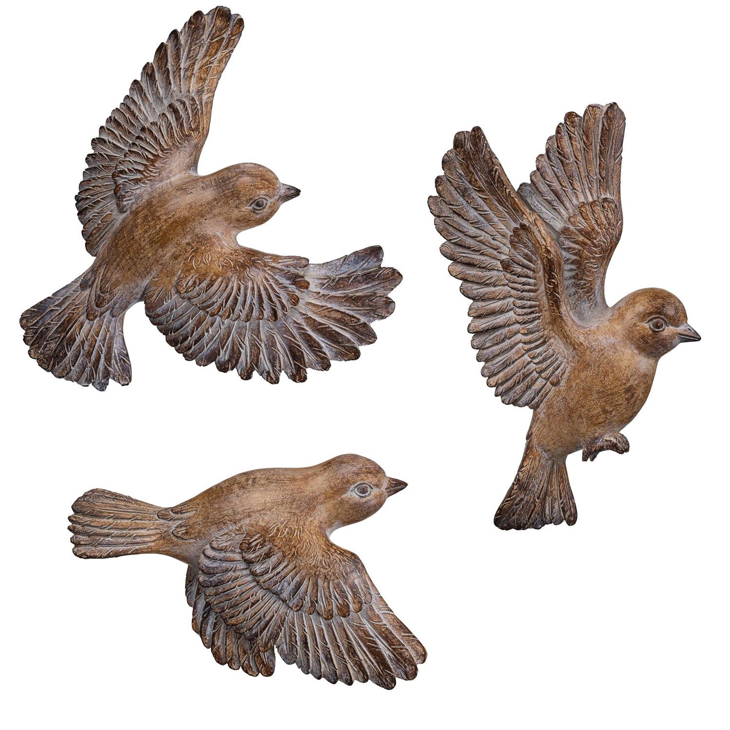 Indoor Wall Decor, Flying Bird Wall Decor, Set of 3