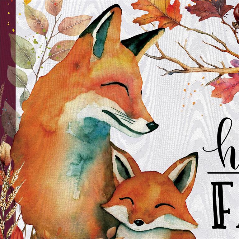 Fox Family, Moire Flag Garden