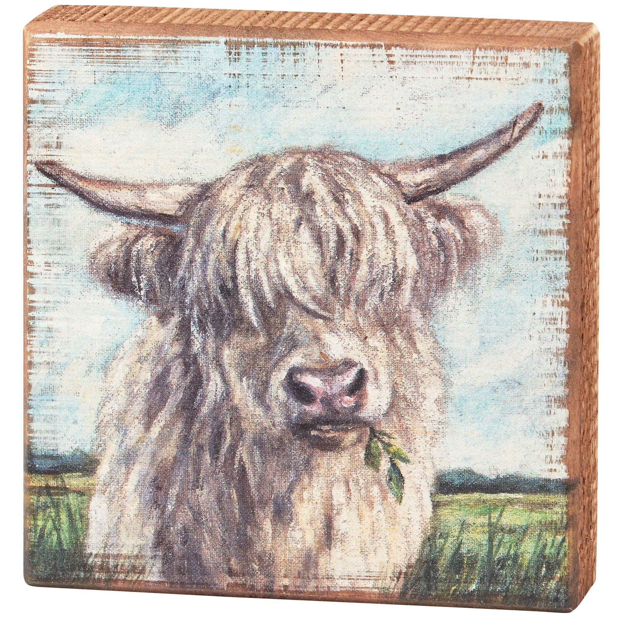 Block Sign - White Highland