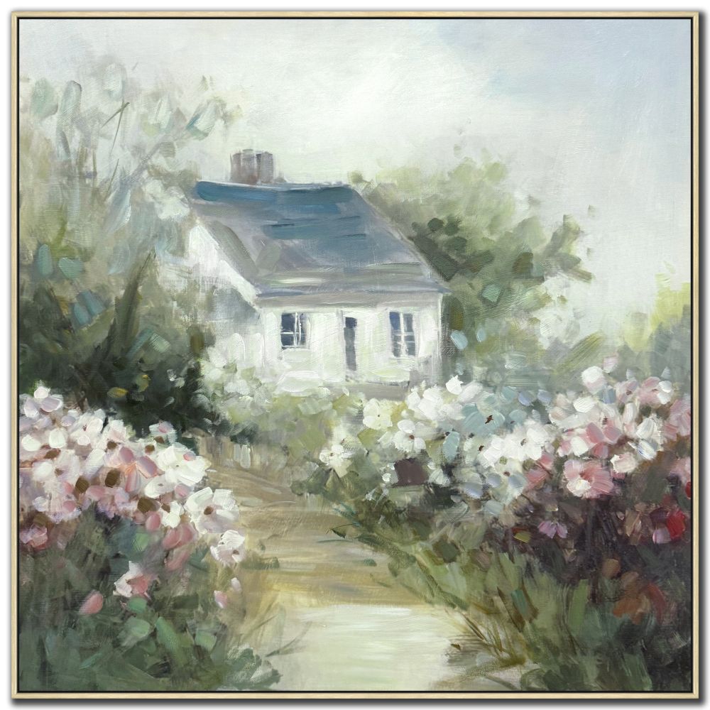 Spring Cottage II, 30x30 (Framed)