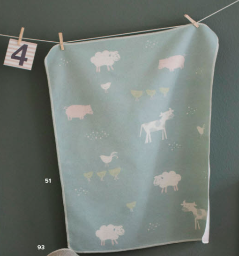 Green Juwel Baby Blanket, Farm Life 90x70cm