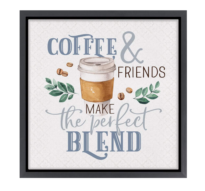 Framed Canvas Coffee & Friends