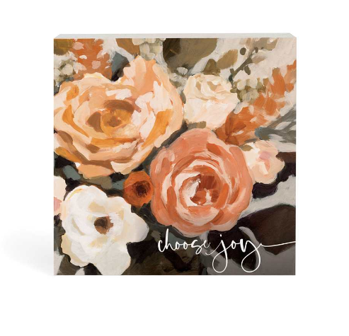 Word Block, Choose Joy Floral